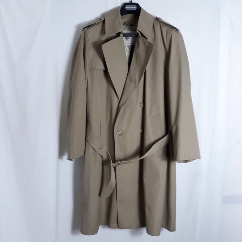 Misty Harbor Mens Trench Coat Size 40R Khaki